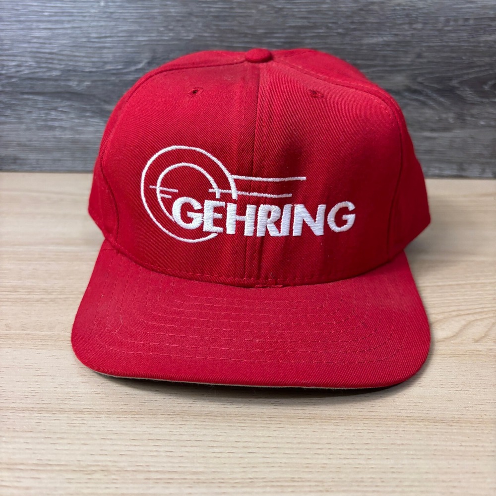 Vintage Gehring Hat Cap Snap Back Red White‎ New Era USA Made